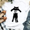 Women Lady Casual Cat Letter Funny 90S Style Cute Print Shirt T Tee For Womens Clothes