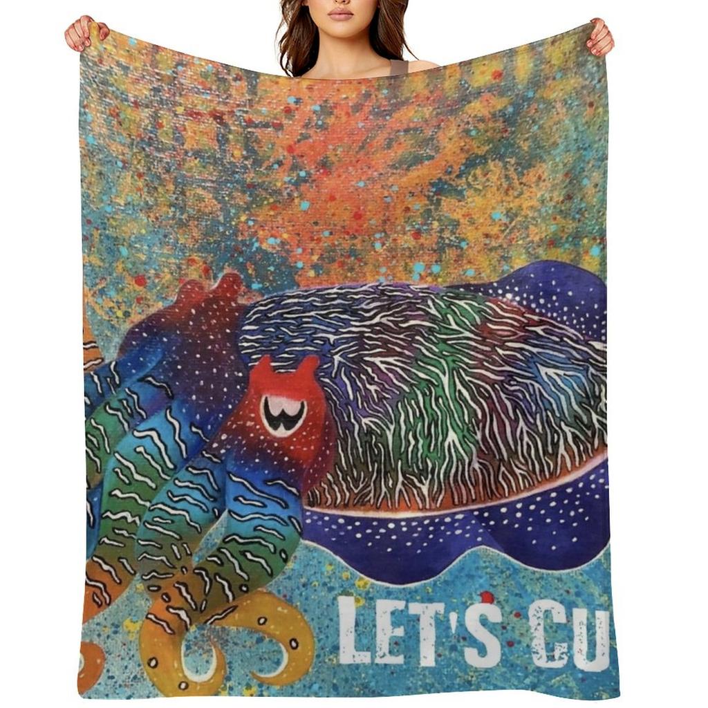 Let's Cuttle Throw Blanket Bed covers Blankets Sofas Of Decoration bed plaid valentine gift ideas Blankets