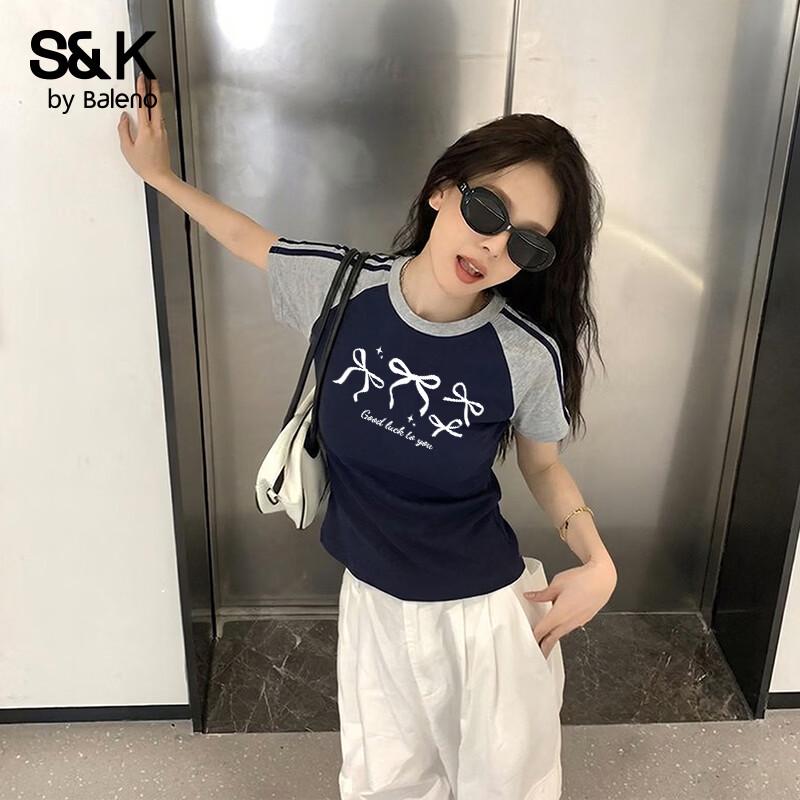 

Baleno S&K Color-block Bow T-shirt M