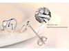 Higu E0046 S925 Silver Hollow Heart-Shaped Cartilage Stud Earrings