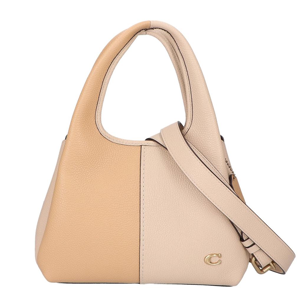 COACH [Excellent Condition] CM575 Lana Colorblock Leather 2-Way Shoulder Bag Handbag Beige x yellowUsed