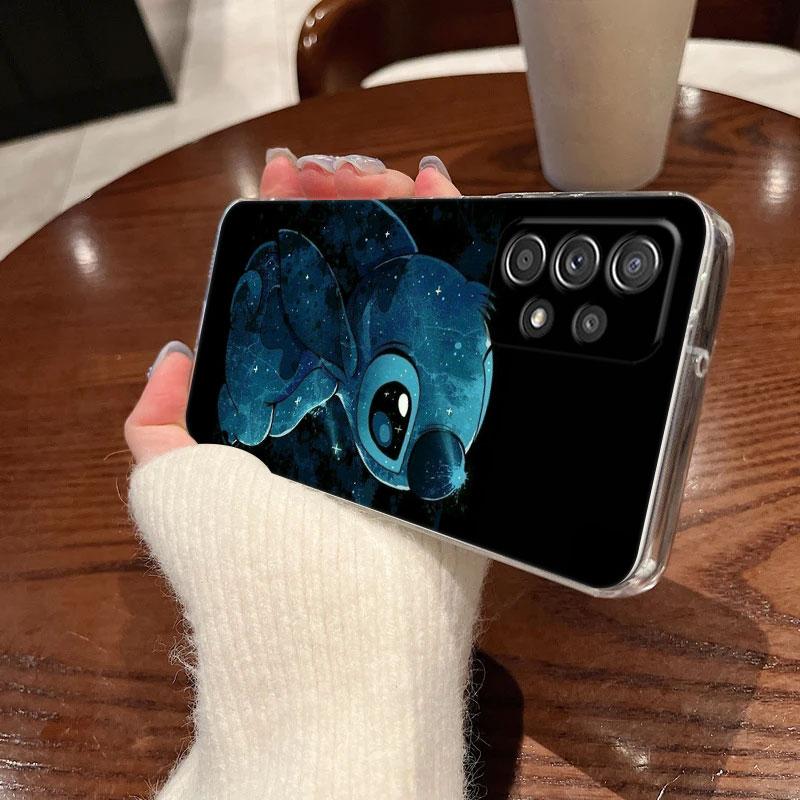 Stitch Disney Clear Case For Samsung Galaxy A57 A37 A56 A36 Cases A55 A54 A35 A26 A07 A17 A16 A06 A34 A15 Soft Shockproof Cover