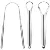 Premium 1pcs/3pcs Metal Tongue Scraper Cleaner for Adults & Kids Portable Stainless Steel Tongue Scrapers Brushes for Removing