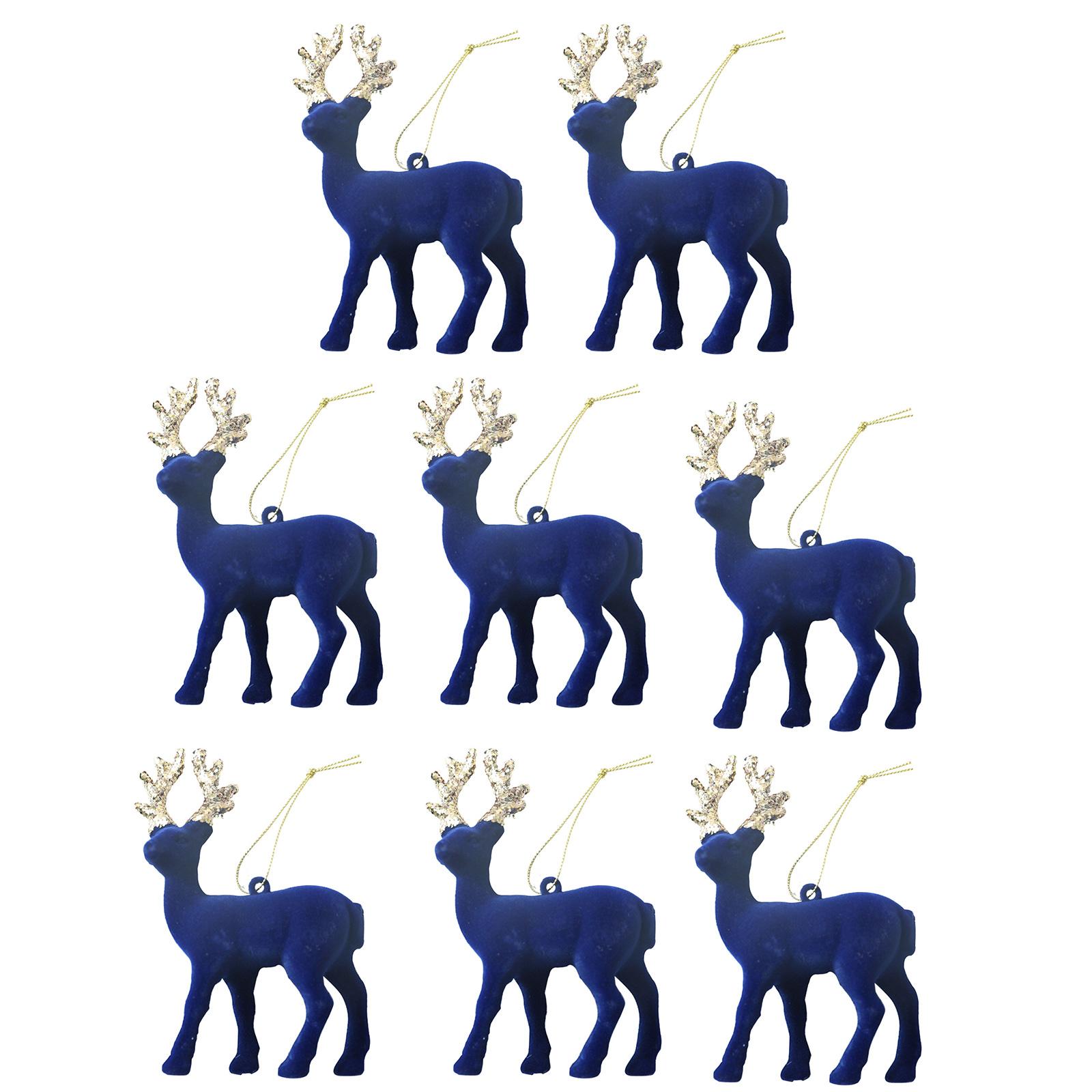 

Набор из 8 рождественских украшений в виде оленей с подвесным шнурком, миниатюрные подвески в виде оленей для праздничного украшения