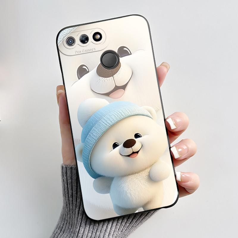 

For ITEL P15 Case Shockproof Luxury Cute Love Rabbit Funny Black Soft Silicone Casing ITEL P15 P 15 Phone Case Back Cover Bumper ITEL P15