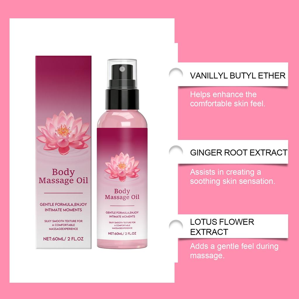Couple Massage Oil Gently Moisturizes And Massages The Body And Skin, Providing Comfortable And Hydrating Care For Both Men And Women,100ML