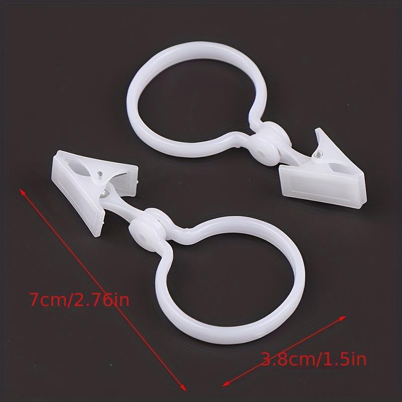 10/15pcs Elegant White Plastic Curtain Clips - Durable, Easy-to-Use for Towels, Socks, and Hangers -Home Decor, Curtain Clips