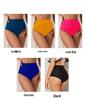 Women's High-Waisted Tummy-Control Slimming Bikini Bottoms with Quick-Dry Ruched Design in Multicolor
