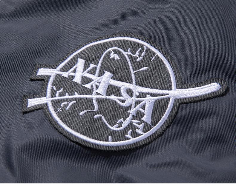 Jaqueta Esportiva Dupla Face Masculina da NASA: Fato de Voo da Força Aérea para Outono/Inverno - Moda Jovem, Tamanhos Grandes Disponíveis