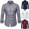 Men's Plaid Print Long Sleeve Button Up Shirts Slim Fit Casual Business Formal Dress Shirt Business Work Shirt for Men Breathable Soft Shirts
