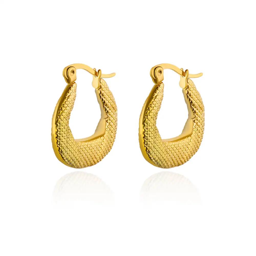Stainless Steel Hoop Earrings for Women Men Gold Color Stainless Steel Earrings 2025 Trend  Piercing Earring Jewelry