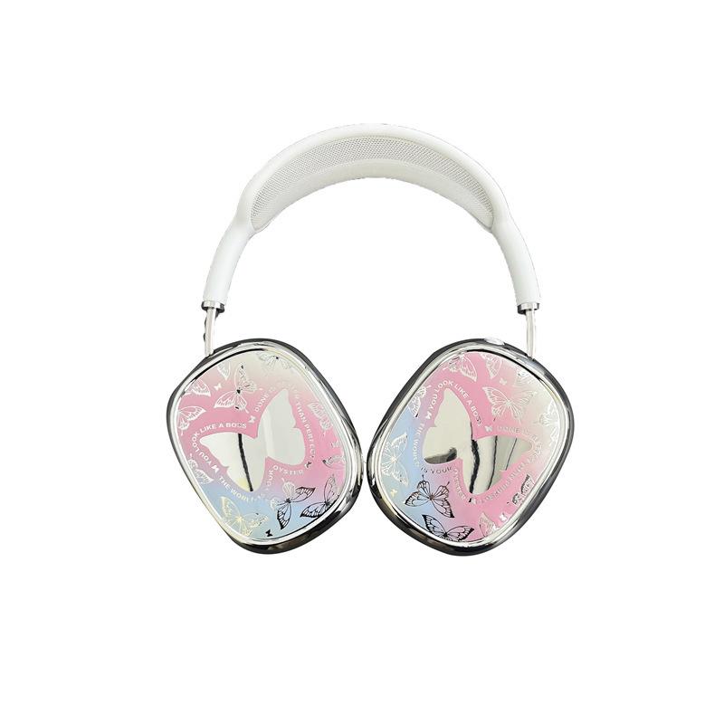 Gradient Butterfly Pattern for Airpods Max Protective Case Head-mounted Ear Caps Earmuffs and Headphone Shells
