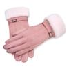 Women's Winter Warm Fleece-Lined Gloves: Thick, Fashionable, Touchscreen, Windproof, Cold-Resistant for Autumn/Winter Driving & Cycling