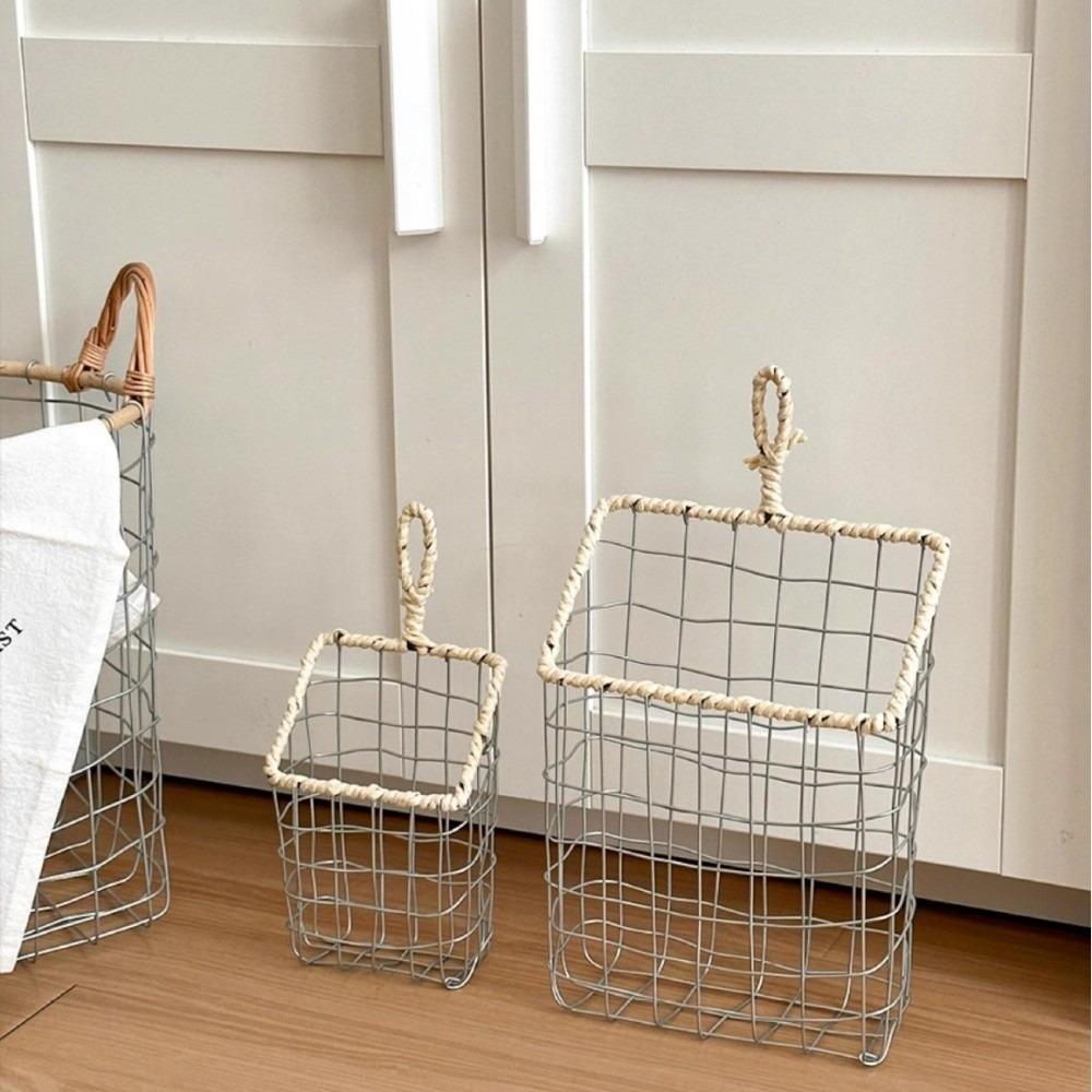 Woven Wire Wire Storage Basket Hollow out Storage Bin Decoration Storage Basket Home