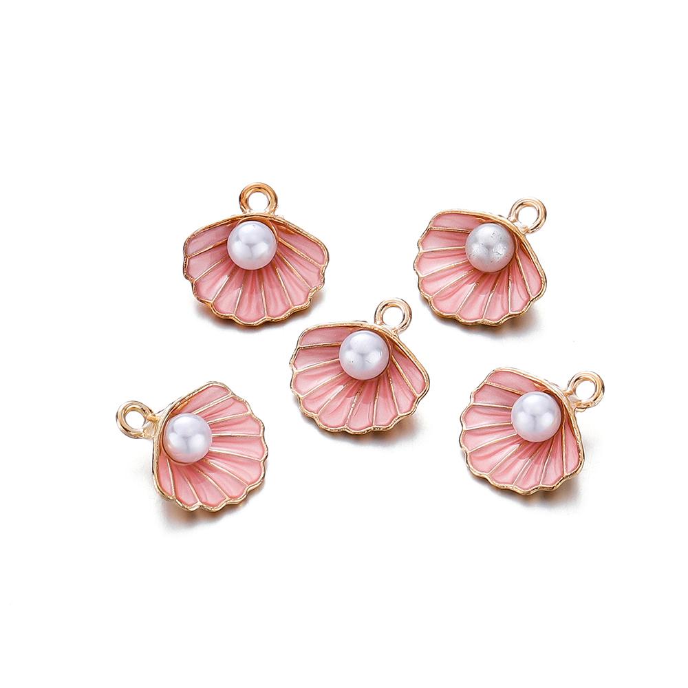 10Pcs Ocean Starfish Shell Charms With Imitation Pearl Pendants For Necklace Bracelet Pendants DIY Jewelry Making Accessories