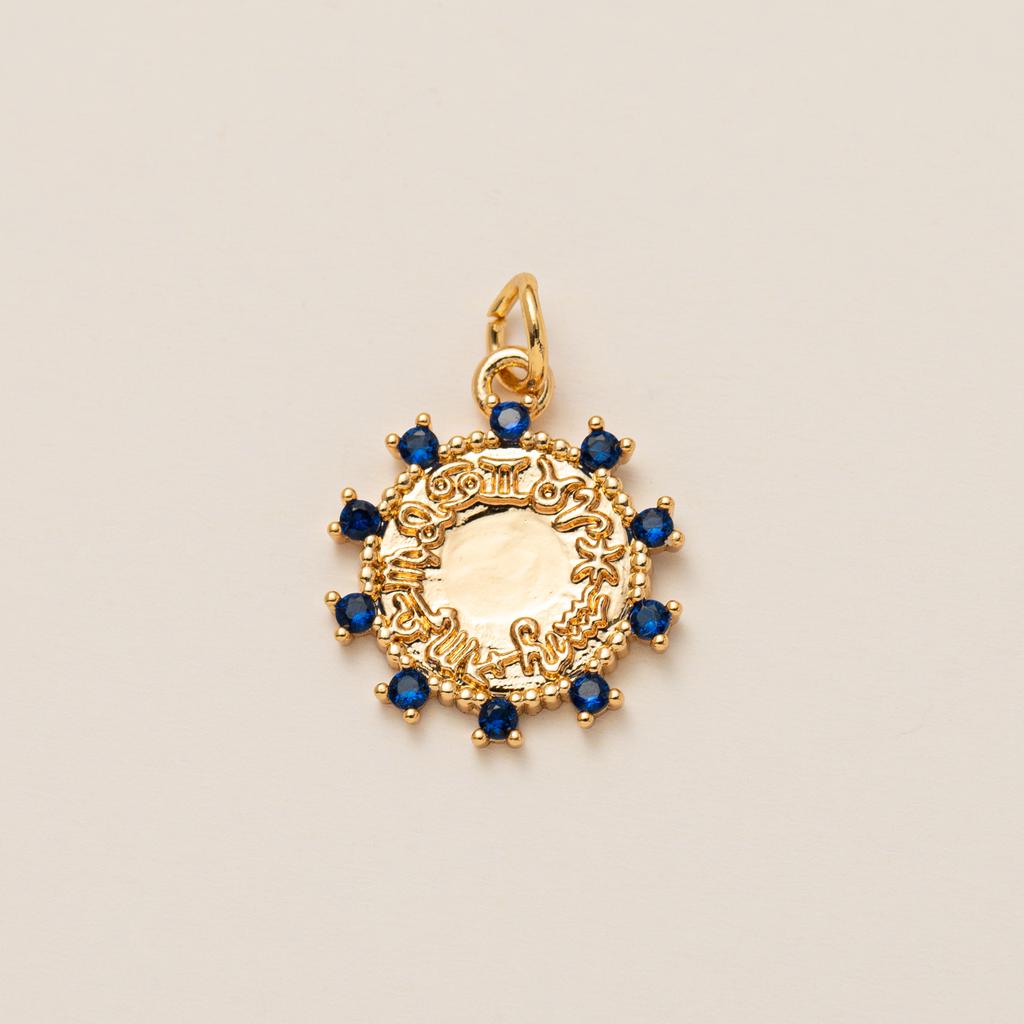 European and American DIY handmade small pendant accessories, heart-shaped horseshoe pendant, gold-plated color preservation