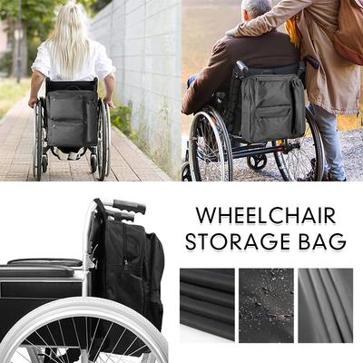 Wheelchair Storage Bag Waterproof Wheelchair Pouch Portable Wheel Chair Hanging Large Capacity Bag Walker Storage Pouch