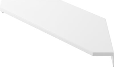 Yamazaki Smart Corner W X D X 4cm with Drywall Tweezers and Wood Screws for Less Visible Model 10147 Wall-Mounted Shelf, Small, White, 41.5cm 16.1cm