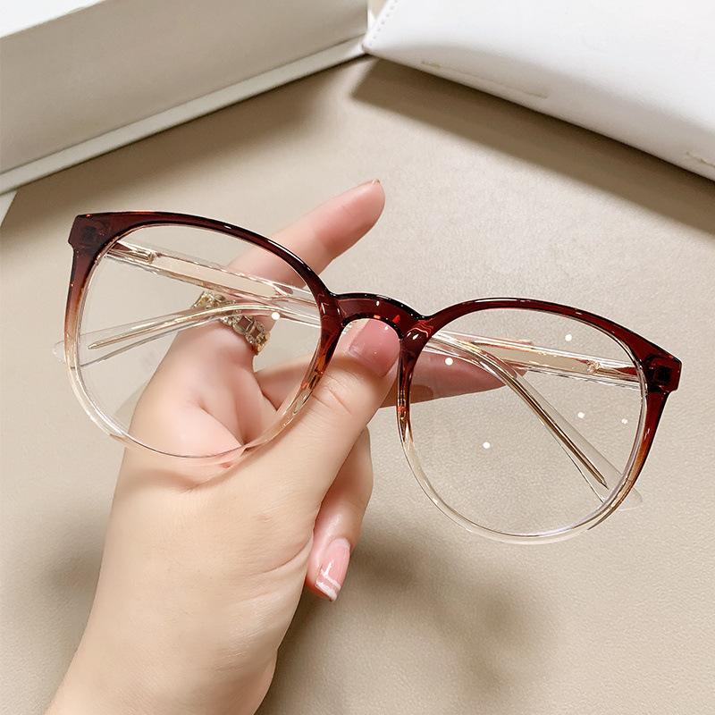 

Trending Blue Light Blocking Women s Reading Glasses Vintage Oversized Round Eyeglasses TR90 Spring Magnifying Glasses +1.5 0