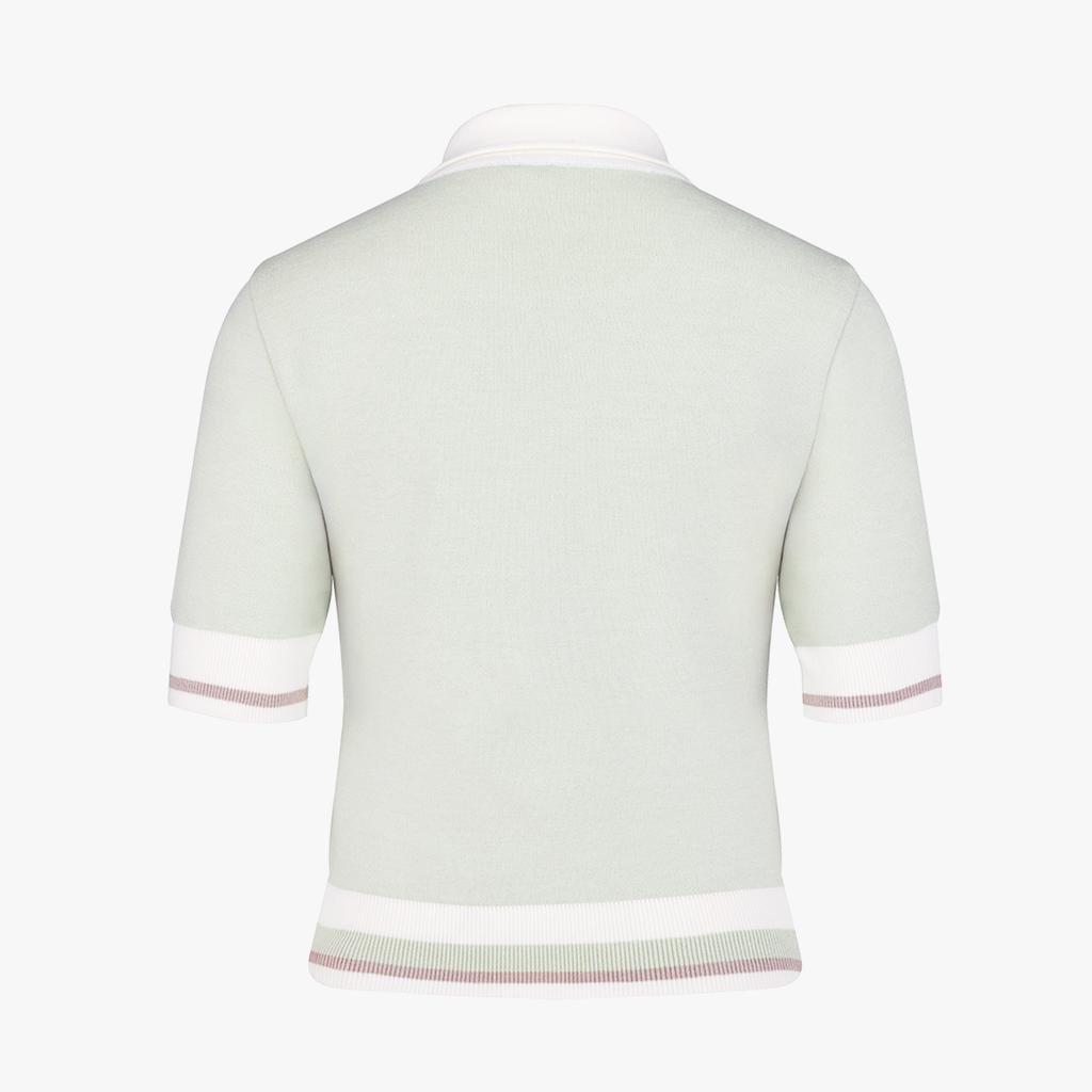 FAIRLIAR GOLF Color Block Crop Knit (Green)