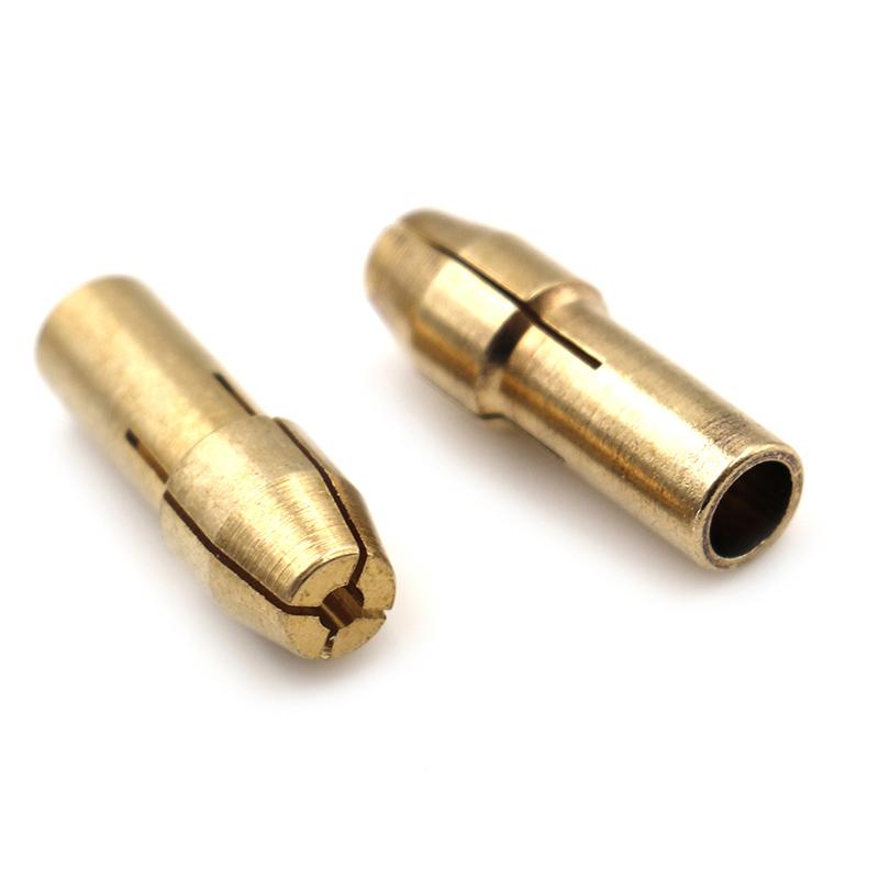 10Pcs Brass Drill Chuck Collet Bits 0.5-3.2Mm 4.8Mm Shank For Rotary Tool