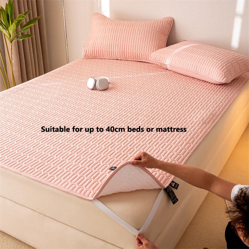 Wasserdichter, gesteppter Matratzenschoner, dicker, atmungsaktiver Matratzentopper für Einzel-, Doppel-, Queen- und King-Size-Betten für Paare