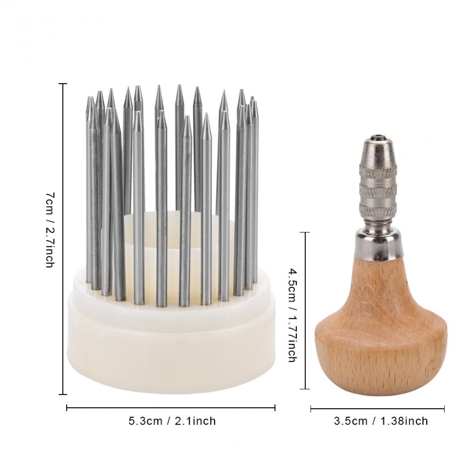 New 23pcs Bead Grain Tool Sets Graver Beader With Graver Wood Handle For Diamond Stone Setting Graver Jeweler Jewelry Tool