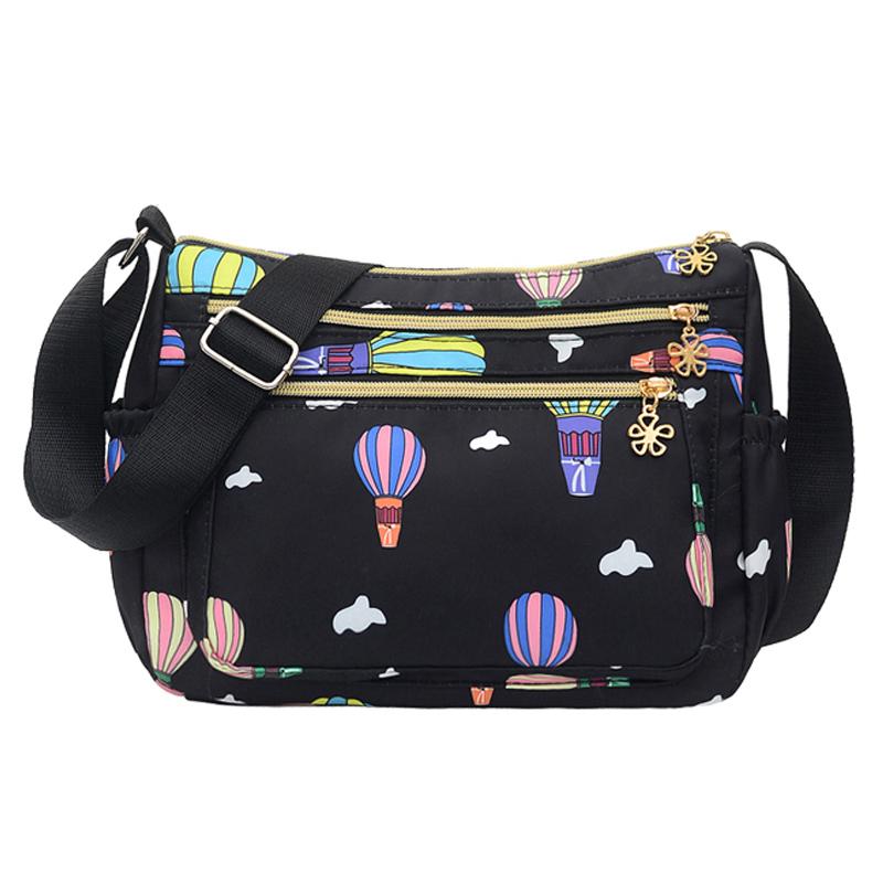 Feminine Nylon Shoulder Bag Multi-Pocket Durable Lightweight Crossbody Feminine Messenger High Quality Fashion