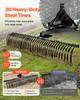 Tow Behind Dethatcher, 183 cm Tow Dethatcher with 36 Steel Tines, 3-Point Lawn Dethatchers Rake with Attachments for Tractor, Landscape Rake for