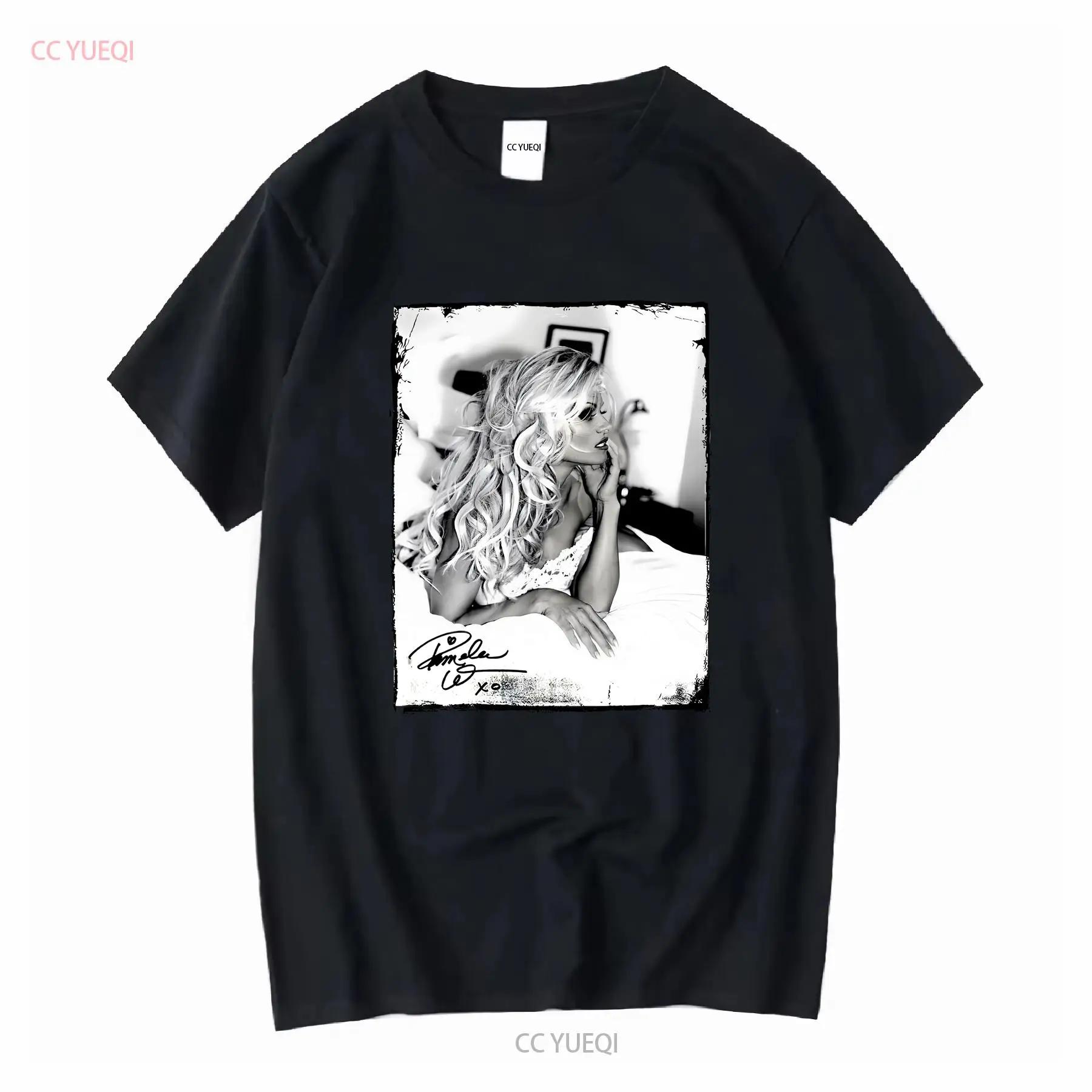 Retro Photo PAMELA ANDERSON SIGNATURE T Shirt Classic White S 5XL UT Vintage Washed Unisex Soft Breathable Stretched Fashion S разноцветный