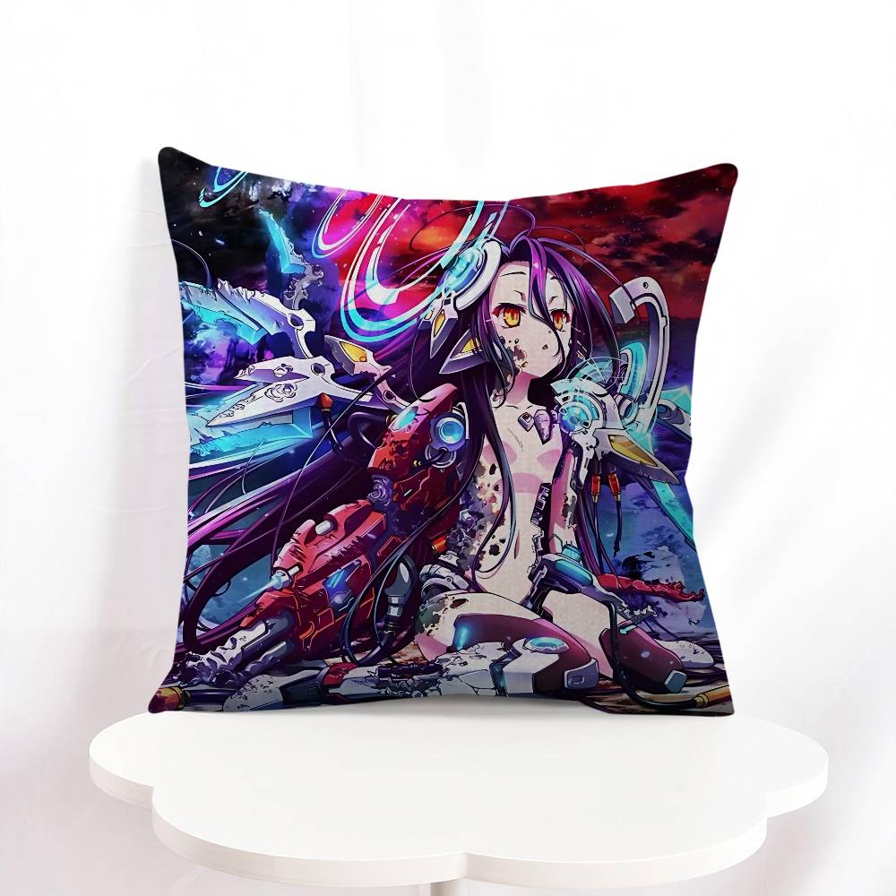 NO G-GAME NO LIFE Shiro Pillow Gift Home Office Decoration Pillow Bedroom Sofa Car Cushion CoverPillow Case