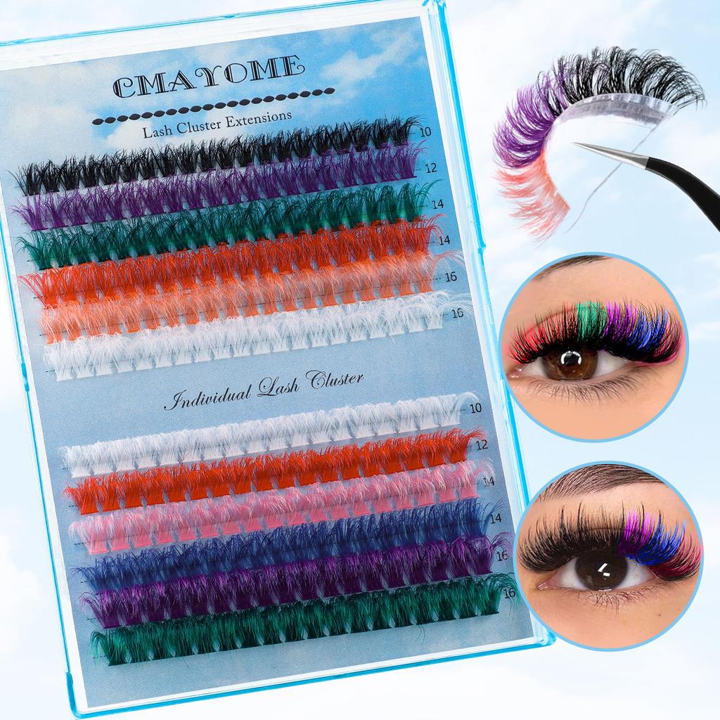 Diy Single Cluster Of Hot Melt False Eyelashes Simulation Natural Thick Self-Grafting Color Eyelashes