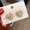 Imitation Pearl Earrings for Women Hollow Heart Pendants Korean Drop Earrings Personality Hanging Earrings Boucle Oreille Femme