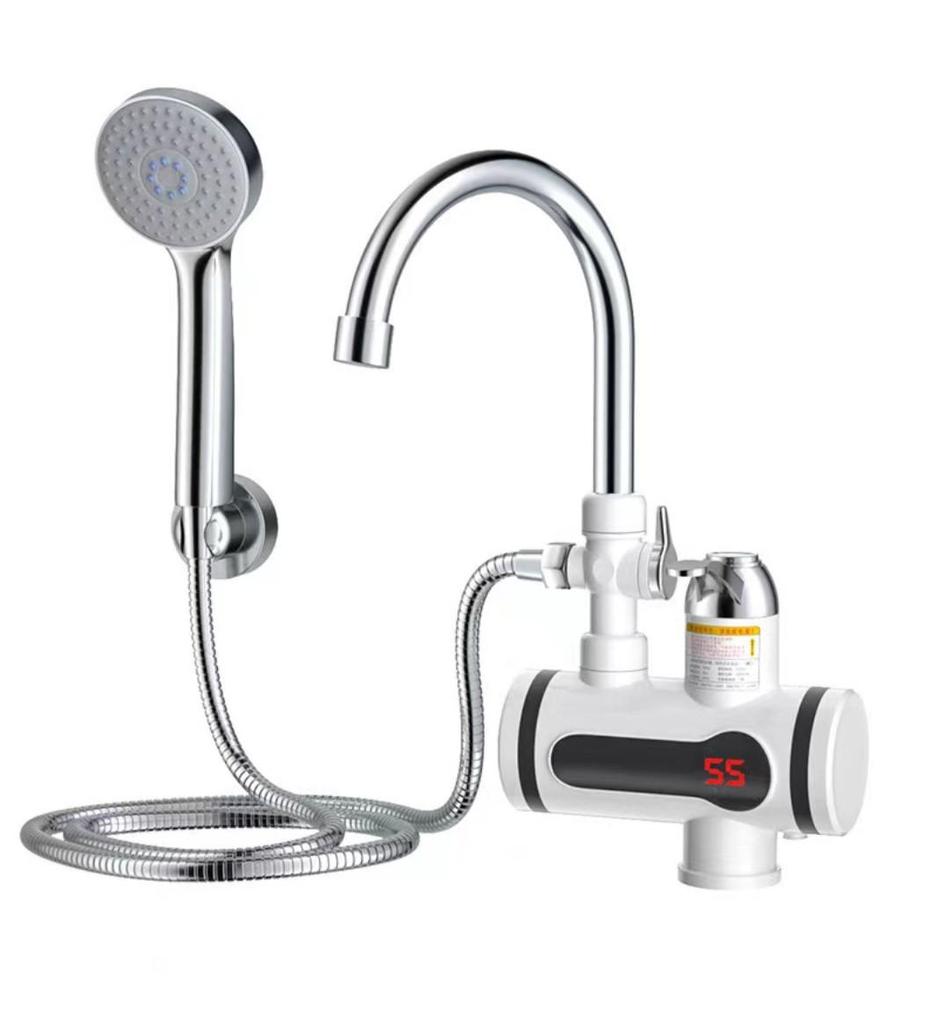 Natychmiastowy Elektryczny Kran Bojler z Cyfrowym Wyświetlaczem do Pryszniców Gorącej i Zimnej Wody