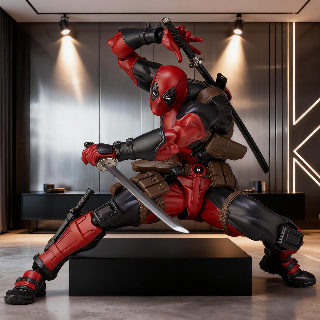 New 16CM Shocking Yamaguchi Deadpool Action Doll PVC Series Carousel Deadpool Wolverine Doll Series Model Collection Gift Giving