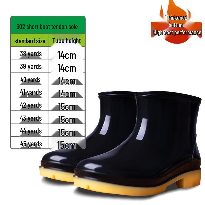 

Men s Waterproof Work Rain Boots, Short Cut