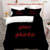 2/3pcs  Bedding Set Your Po Custom Print Duvet Cover Set Single Twin Queen King Size for Home Decor Birthday Gift