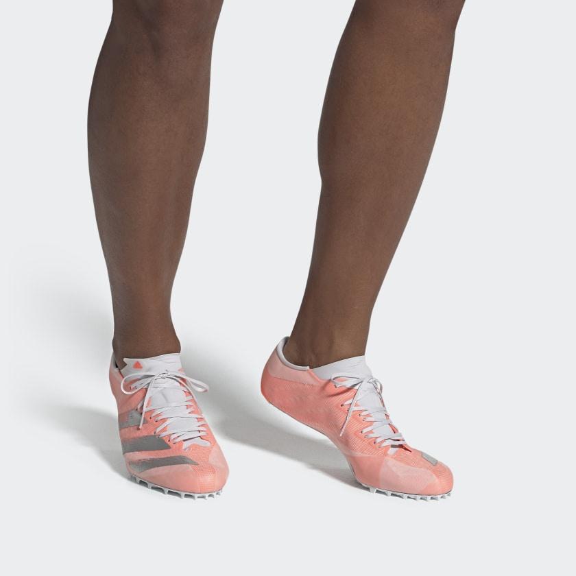 Adidas Adizero Prime Sprint Spikes Low top Running Shoes Men's Pink Silver EE4586