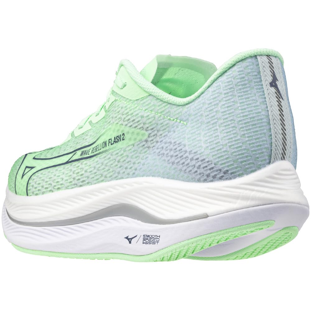 Mizuno Wave Rebellion Flash 2 Laufschuh Minzgrün x Dunkel Größe Dick Ideal für und Sportschuhe, Herren, Marineblau, 27,0 cm, 2E, Leicht, Reaktionsfreudig,