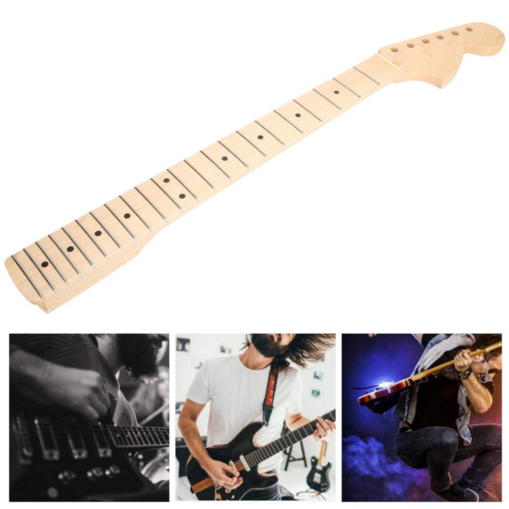 CHICIRIS Guitar Neck Wood Color Electric Guitar Parts Exquisite Skill Practical Smooth Concert Music Lover