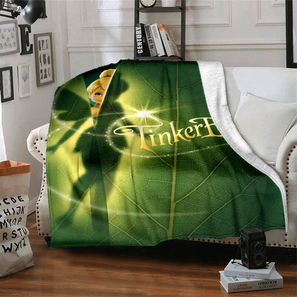 1pc T-Tinkerbell1 Blanket, Gift, for Men and Women, Soft Blanket, Good for Sofa Bed Couch Travel, Lightweight Flannel Blanket