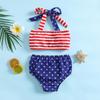 Girls' Summer Mermaid Bowknot Bikini Set - Cute Sling Two-Piece Swimwear