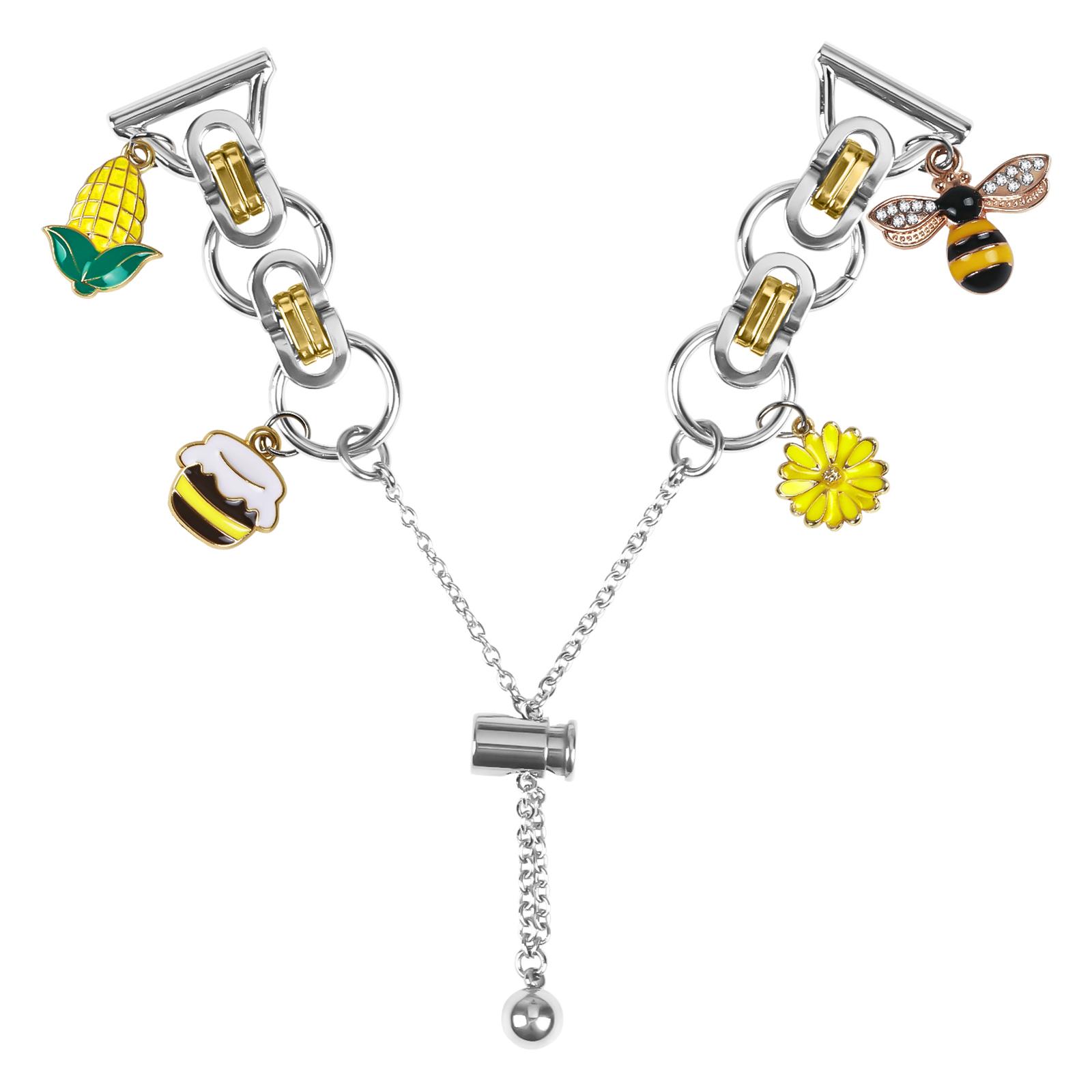 

For Huawei Watch 2 Electroplated Metal Alloy Band Single Loop Chain Bracelet Strap Silver Gold