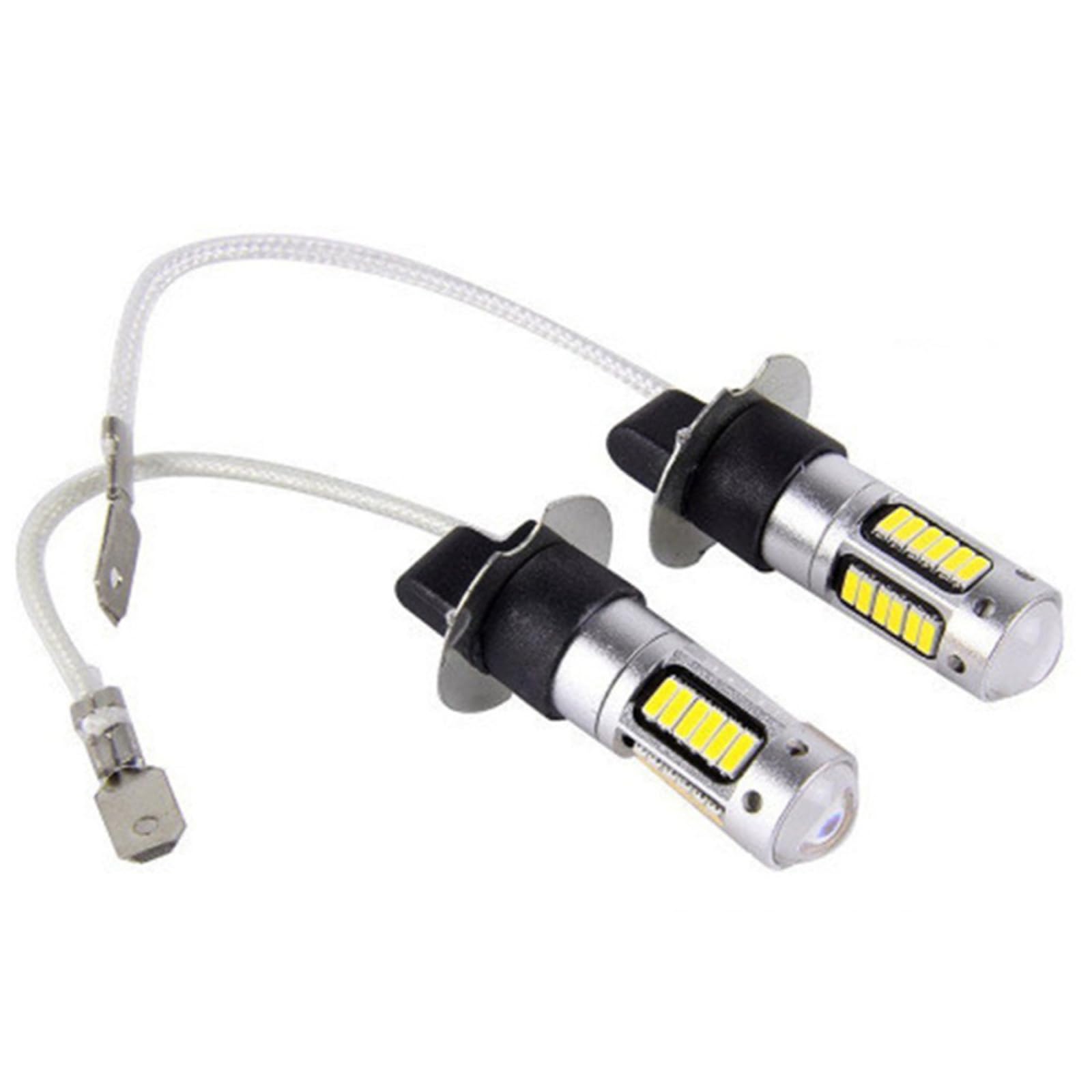 

Светодиодная лампа противотуманной фары H3 Теплый белый 6-40В Сверхяркий чип 2835 10SMD для автомобильных противотуманных фар (Упаковка из 2 шт.) белый