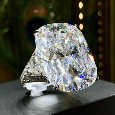 Nuovo AAA Big Cubic Zirconia Anelli di Fidanzamento per Proposta per Donne Anelli da Festa di Lusso Color Argento di Alta Qualità Gioielli Dichiarazione
