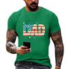 Men's Loose Fit Short Sleeve T Shirt Casual Summer Daily Wear Crew Neck Tee with Patriotic Star and Flag Print for Father's Day and Independence Day