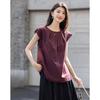 Demana Women's Linen Blend Sleeveless Lace Blouse