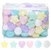 RiZKiZ Colored 7 100 Soft Polyethylene Ball and Kids Balls, Circle/Star/Heart, Pastel, Colors, Balls, 5.5cm Diameter, (For Pools, Houses, Playpens)