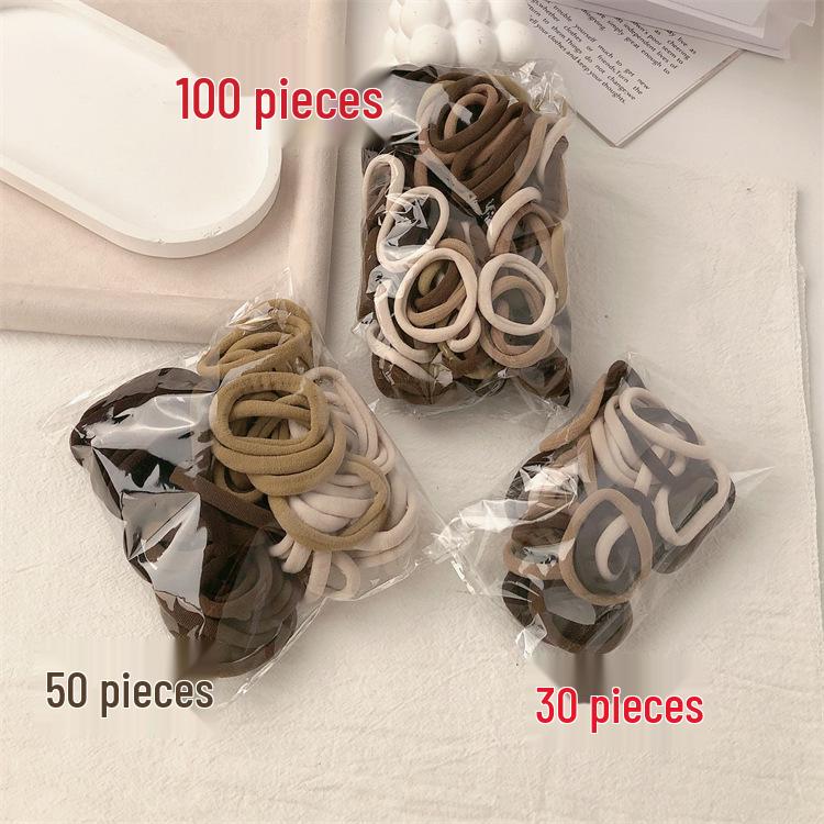 High Elasticity Seamless Rubber Hair Tie - No Damage, No Crease Women's Hair Accessory