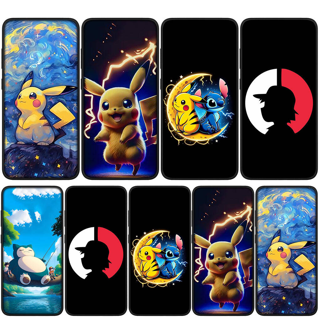 Cover for iPhone 17 16 15 Xiaomi Poco Redmi Note 14 13 12 11 Pro Max X 9 16e Samsung Galaxy S25 S24 S23 OPPO Huawei Cool Pokemon Go Pikachu Phone Case